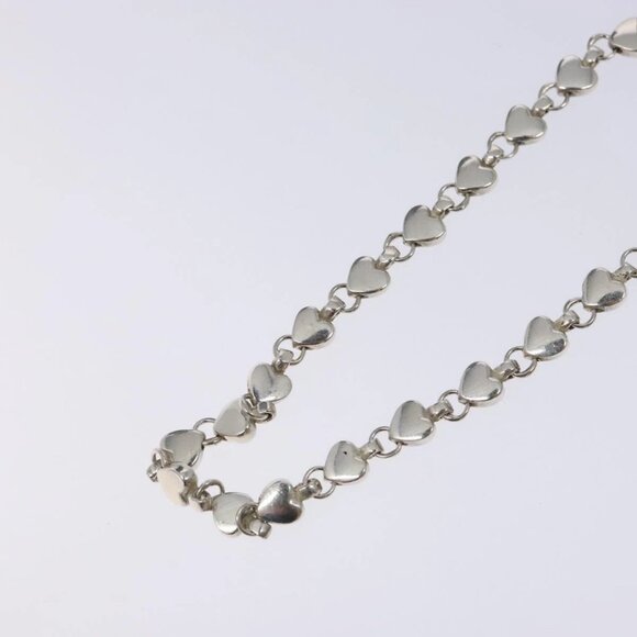 TIFFANY&Co. Puff Heart Necklace Ag925 Silver Auth 128895M - Picture 8 of 16